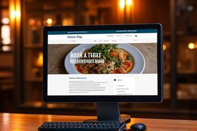 Strona restauracji z systemem rezerwacji